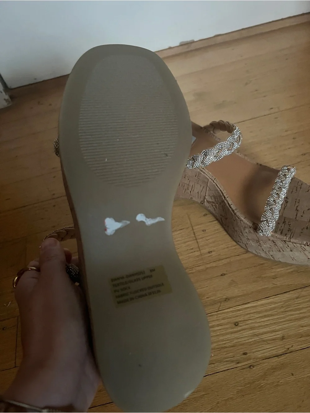 Steve Madden Cork Platform Wedges with Braided Beaded Straps